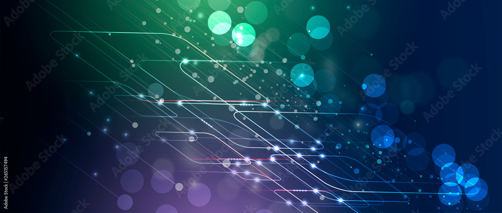 Wall mural cybersecurity and information or network protection. future technology web services for business and