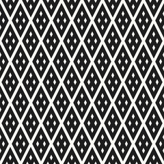 Rhombuses seamless pattern. Monochrome geometric background with rhombuses