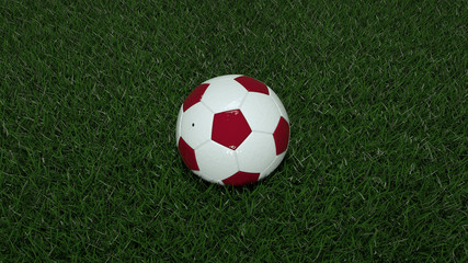 Fototapeta na wymiar 3d soccer ball on field