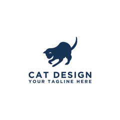 Logo design icon cat logo template vector. - Vector 