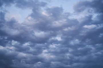 Beautiful sky with fluffy clouds