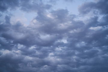 Beautiful sky with fluffy clouds