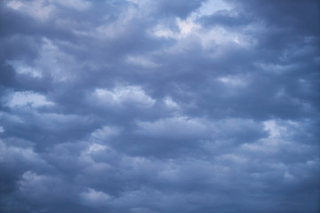 Beautiful sky with fluffy clouds