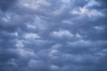 Beautiful sky with fluffy clouds