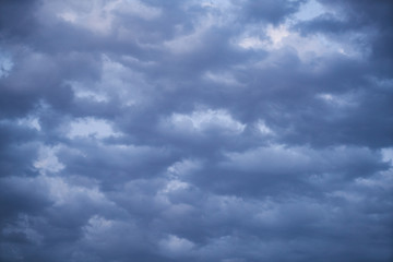 Beautiful sky with fluffy clouds