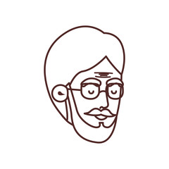 head of grandfather avatar character