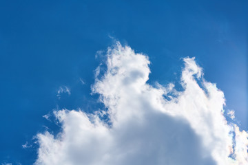 Beautiful sky with fluffy clouds