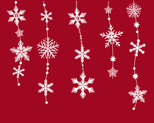 Set of snowflakes. Decoration for your design. Decoration for christmas greeting card. Vector EPS10.