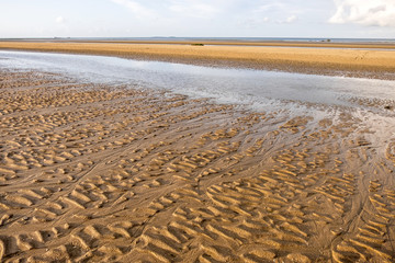 Peaceful landscape on the Utah Beach in Normandy, France
