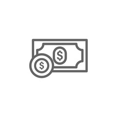 Money, dollar icon. Element of United States icon. Thin line icon for website design and development, app development. Premium icon