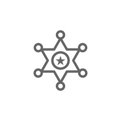 Sheriff order icon. Element of United States icon. Thin line icon for website design and development, app development. Premium icon