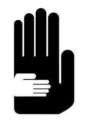 Small and big hand