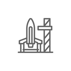 Spaceship, USA icon. Element of United States icon. Thin line icon for website design and development, app development. Premium icon