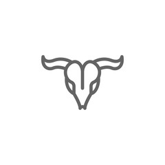 Bull skull, USA icon. Element of United States icon. Thin line icon for website design and development, app development. Premium icon