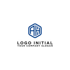 Letter AH Initial icon / logo design Monogram inspiration. - vector
