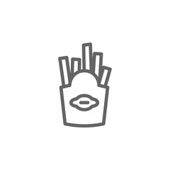 French fries, USA icon. Element of United States icon. Thin line icon for website design and development, app development. Premium icon