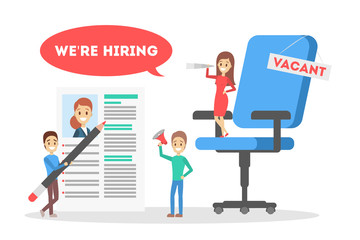 Recruitment concept. Idea of employment and human