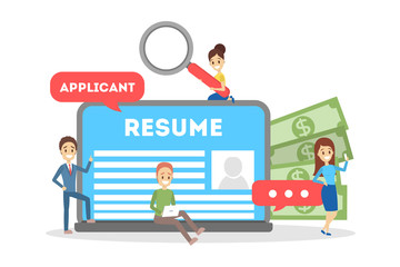 Fototapeta na wymiar Recruitment concept. Idea of employment and human