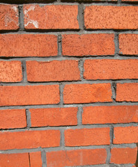 Obraz premium Red brick wall. Abstract background. Colorful pattern. 