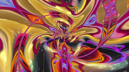 Abstract background with neon triangles. Seamless loop