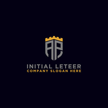 AP letters Initial icon / logo design Monogram inspiration. - vector