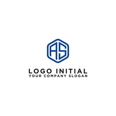 Letter AS Initial icon / logo design Monogram inspiration. - vector