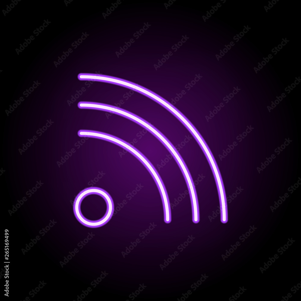 Poster radio waves neon icon. elements of media, press set. simple icon for websites, web design, mobile ap