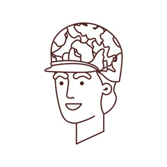 head of man soldier of war avatar character