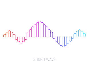 Vector Sound Wave. Colorful sound waves for party, DJ, pub, clubs, discos. Audio equalizer technology. Vector illustration