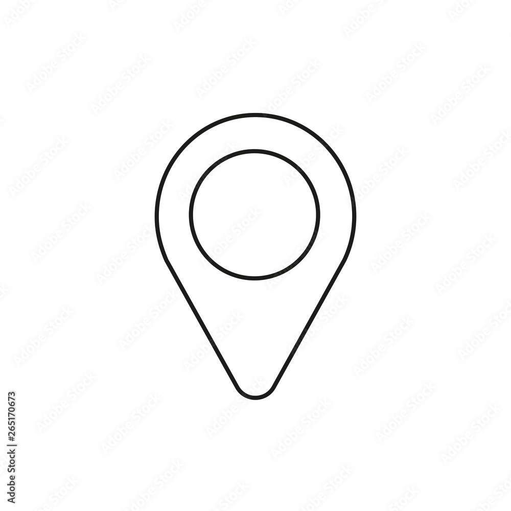 Poster vector icon of placemarker map pointer.