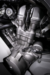 detail of a motorcycle engine