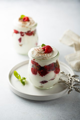 Layered cream cheese raspberry dessert