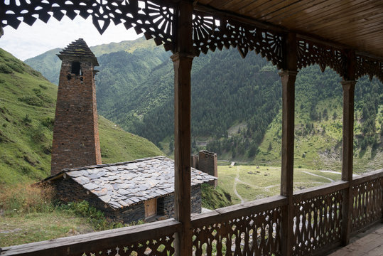 Wooden and stone architecture of Tusheti