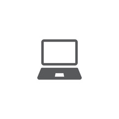 Laptop Icon in trendy flat style isolated on white background.