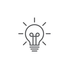 light bulp lamp idea energy symbol icon vector isolated on white