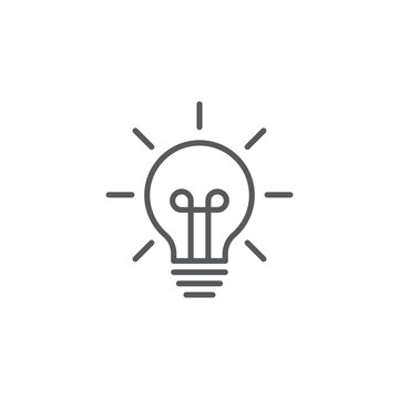light bulp lamp idea energy symbol icon vector isolated on white