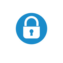 Business icon. Vector illustration isolated on white background. Lock symbol.
