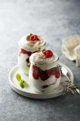 Layered cream cheese raspberry dessert