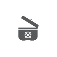 Portable fridge vector icon, Ice cooler simple solid icon isolated on white