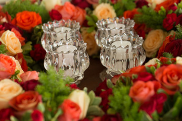 decoration for table, interior decoration, plates, decoration, dinner, food, cutlery, restaurant and Glasses