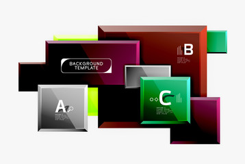 Minimal square banner abstract background