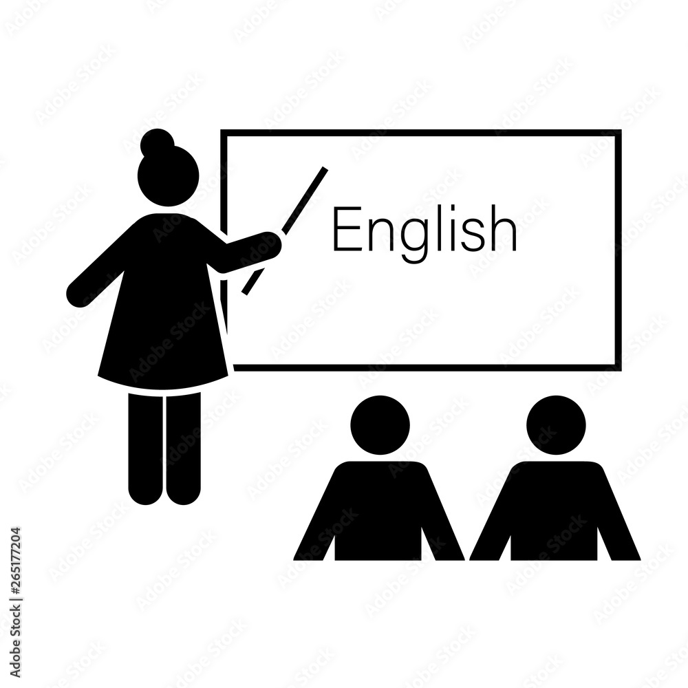 Poster teaching, academic, class icon. element of enrichment program for school icon. premium quality graph