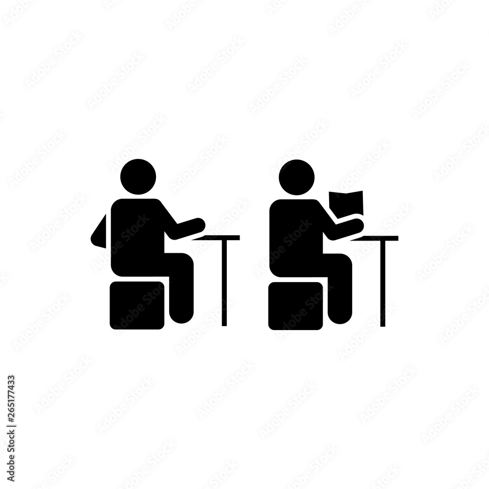 Poster class, exam, school icon. element of enrichment program for school icon. premium quality graphic des