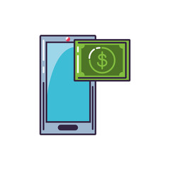 smartphone device with bill dollar