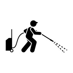 Cleaner, jet, tool, man icon. Element of workers icon. Premium quality graphic design icon. Signs and symbols collection icon for websites, web design