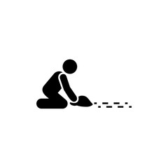 Floor, cleaning, washing icon. Element of workers icon. Premium quality graphic design icon. Signs and symbols collection icon for websites, web design