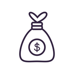 money bag isolated icon
