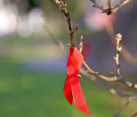 world aids day - red ribbon