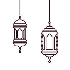 ramadan kareem lantern hanging icon