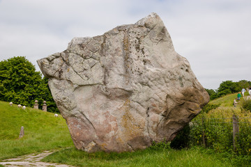 Details of stones in the Prehistoric Avebury Stone Circle, Wiltshire, England, UK